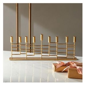 Modern Brass Menorah CB2